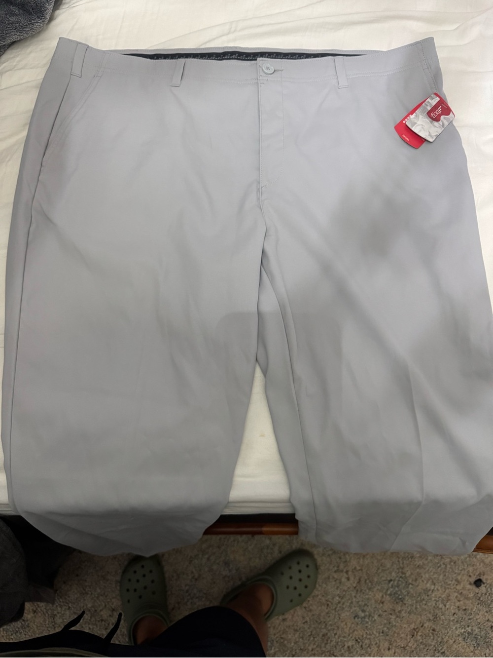 bcg Light Gray Men's Flat-Front Golf Pants 42x30